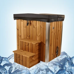 Thermowood Cold Tub Square Design with Stainless Steel Interior