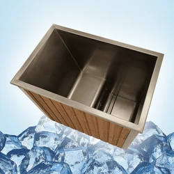 Thermowood Cold Tub Square Design with Stainless Steel Interior